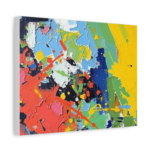 Abstract Color Splash Matte Canvas — Stretched Wall Art
