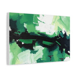 Abstract Green Brushstroke Canvas Print