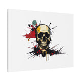 Skull Splash Art Canvas — Grunge Skull Wall Decor, Edgy Gothic Home Accent