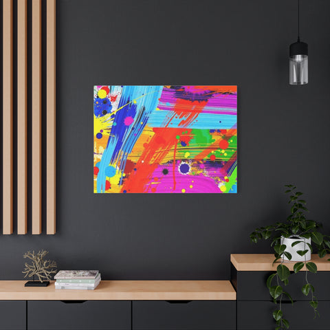Abstract Color Splash Canvas Print — Vibrant Modern Wall Art