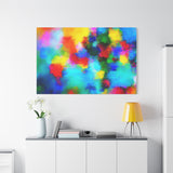 Abstract Rainbow Splash Matte Canvas Print