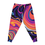 Psychedelic Swirl Joggers — Vibrant All-Over Print Athletic Pants
