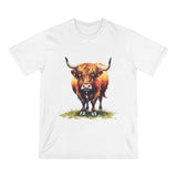 Highland Cow Graphic T-Shirt — Rustic Farm Animal Tee for Nature Lovers