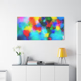 Abstract Rainbow Splash Matte Canvas Print
