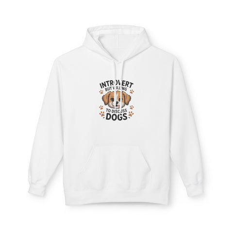 Introvert But Willing To Discuss Dogs Hoodie — Cute Dog Lover Pullover