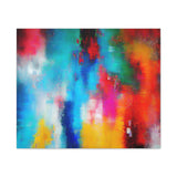 Vibrant Abstract Color Splash Matte Canvas Print
