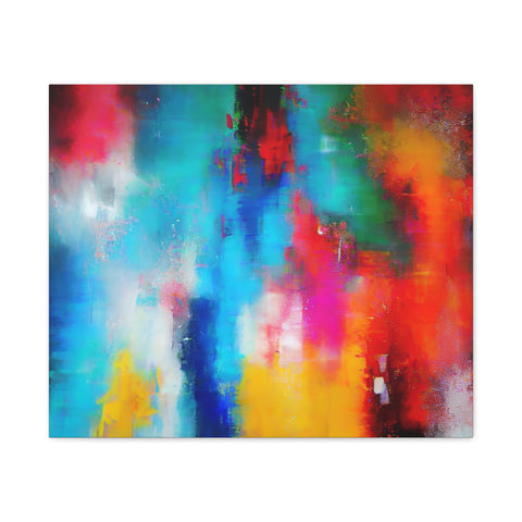 Vibrant Abstract Color Splash Matte Canvas Print