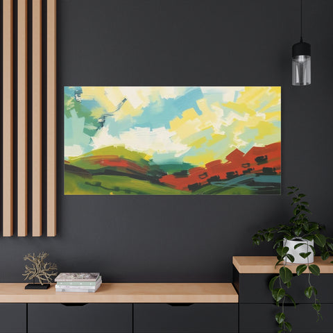 Abstract Colorful Landscape Canvas