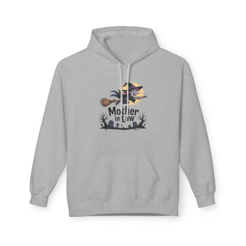 Mother-in-Law Halloween Hoodie — Witch Broom Graveyard Sweatshirt