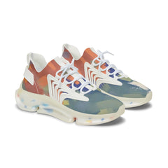 Mesh Sneakers — Colorful Abstract Athletic Shoes for Women