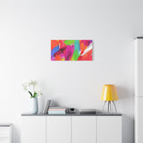 Abstract Rainbow Brushstrokes Matte Canvas Wall Art — Vibrant Stretched 1.25"