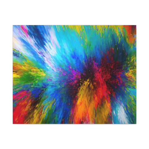 Abstract Color Explosion Matte Canvas Print