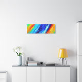 Abstract Rainbow Wave Matte Canvas Print — Vibrant Stretched Wall Art