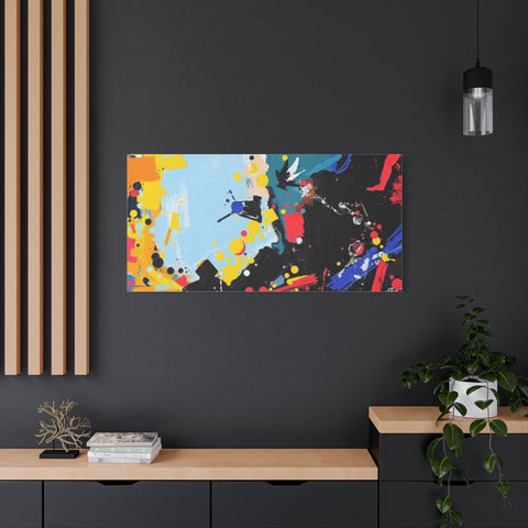 Abstract Color Splash Matte Canvas Print — Modern Stretched Wall Art