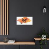 Skull Art Canvas Print – Vibrant Paint-Splash Skull Wall Decor