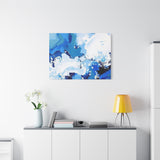 Abstract Blue Galaxy Canvas Print — Matte Stretched Wall Art