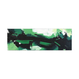 Abstract Green Brushstroke Canvas Print