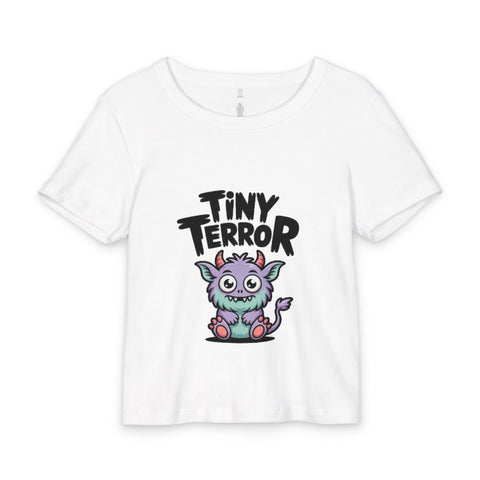 Tiny Terror Baby Tee — Cute Monster Organic Rib Infant Shirt