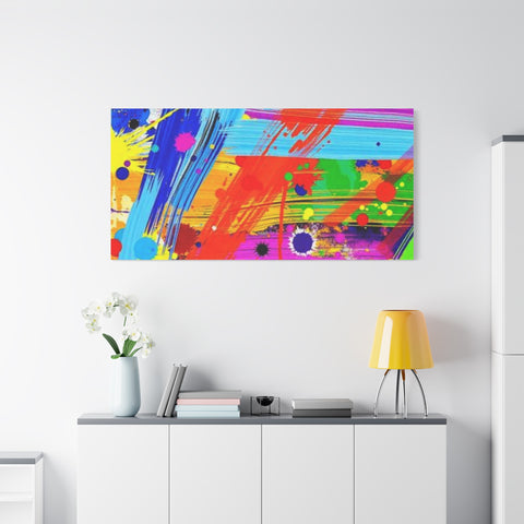Abstract Color Splash Canvas Print — Vibrant Modern Wall Art