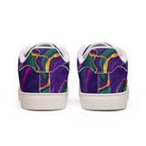 Low-Top Sneakers — Psychedelic Marble Swirl Leather
