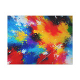 Abstract Color Splash Matte Canvas Print — Vibrant Stretched Wall Art