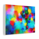 Abstract Rainbow Splash Matte Canvas Print