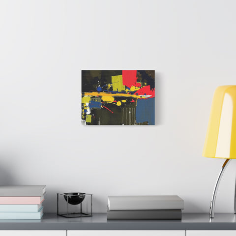 Abstract Color Splash Matte Canvas Print — Modern Stretched Wall Art