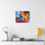 Abstract Color Splash Matte Canvas Print — Vibrant Stretched Wall Art