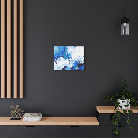 Abstract Blue Galaxy Canvas Print — Matte Stretched Wall Art