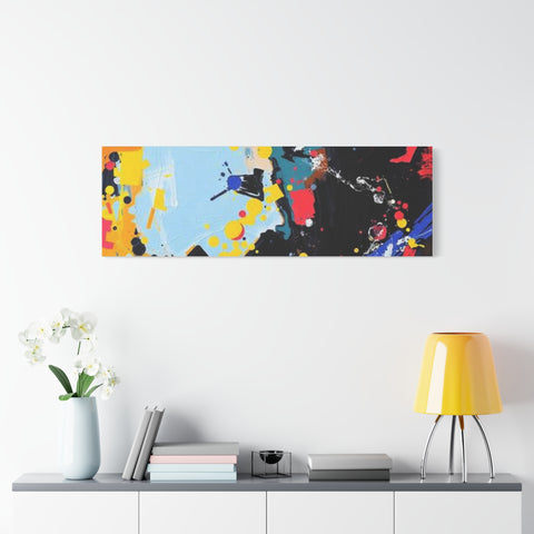 Abstract Color Splash Matte Canvas Print — Modern Stretched Wall Art