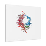 Abstract Color Splash Canvas Print — Modern Watercolor Circle Art on Matte Stretched Canvas
