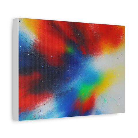 Abstract Color Burst Canvas Print — Vibrant Stretched Matte Wall Art