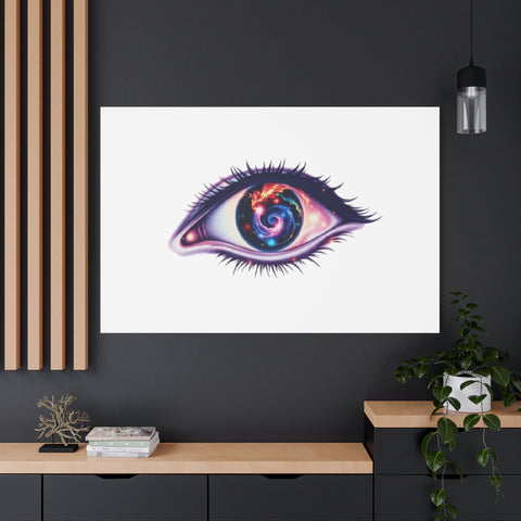 Cosmic Eye Canvas Print — Galaxy Eye Matte Stretched Wall Art