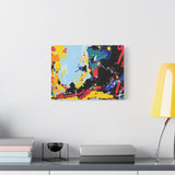 Abstract Color Splash Matte Canvas Print — Modern Stretched Wall Art