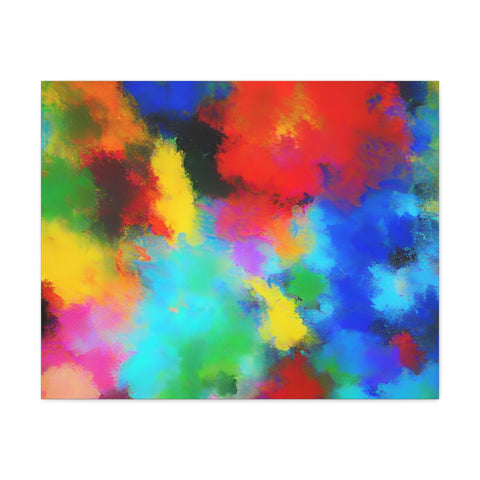 Abstract Color Burst Canvas Print — Vibrant Stretched Matte Wall Art