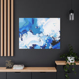Abstract Blue Galaxy Canvas Print — Matte Stretched Wall Art