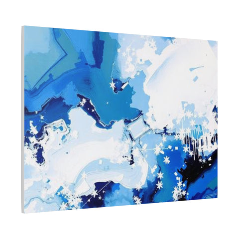 Abstract Blue Galaxy Canvas Print — Matte Stretched Wall Art