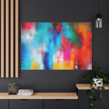 Vibrant Abstract Color Splash Matte Canvas Print