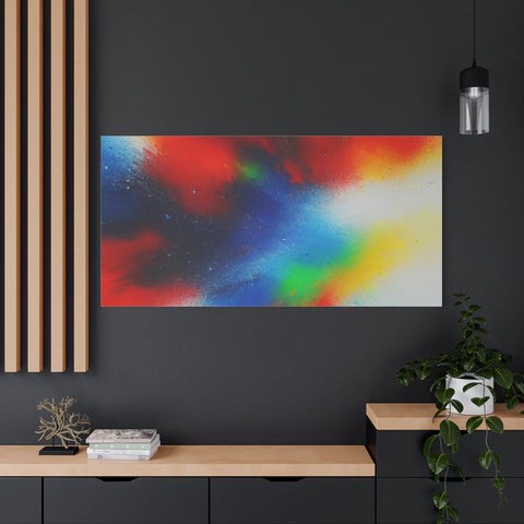 Abstract Color Burst Canvas Print — Vibrant Stretched Matte Wall Art