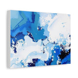 Abstract Blue Galaxy Canvas Print — Matte Stretched Wall Art