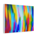 Abstract Rainbow Waves Matte Canvas Print — Vibrant Colorful Wall Art