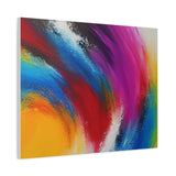 Abstract Rainbow Swirl Matte Canvas Print (Stretched)