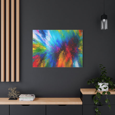Abstract Color Explosion Matte Canvas Print