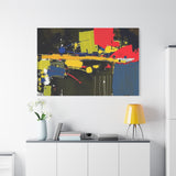 Abstract Color Splash Matte Canvas Print — Modern Stretched Wall Art