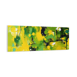 Abstract Green & Yellow Matte Canvas Print – Vibrant Modern Wall Art