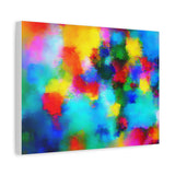 Abstract Rainbow Splash Matte Canvas Print