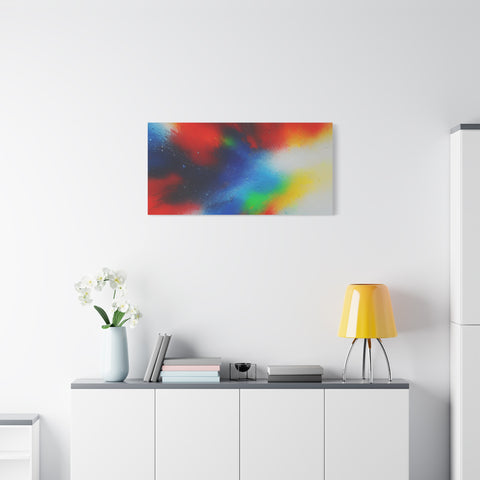 Abstract Color Burst Canvas Print — Vibrant Stretched Matte Wall Art