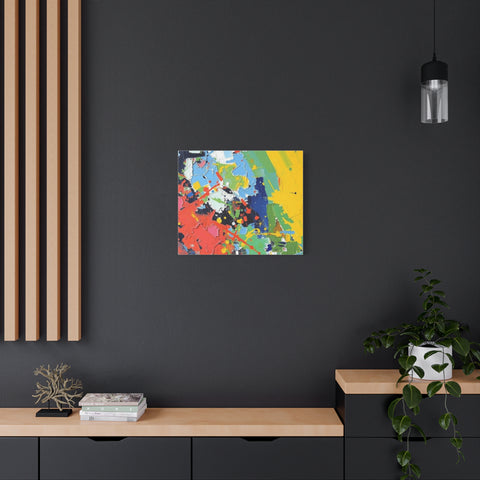 Abstract Color Splash Matte Canvas — Stretched Wall Art
