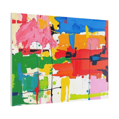 Abstract Color Splash Matte Canvas Print — Vibrant Modern Wall Art