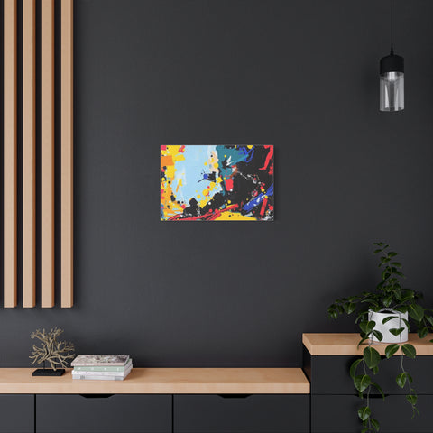Abstract Color Splash Matte Canvas Print — Modern Stretched Wall Art